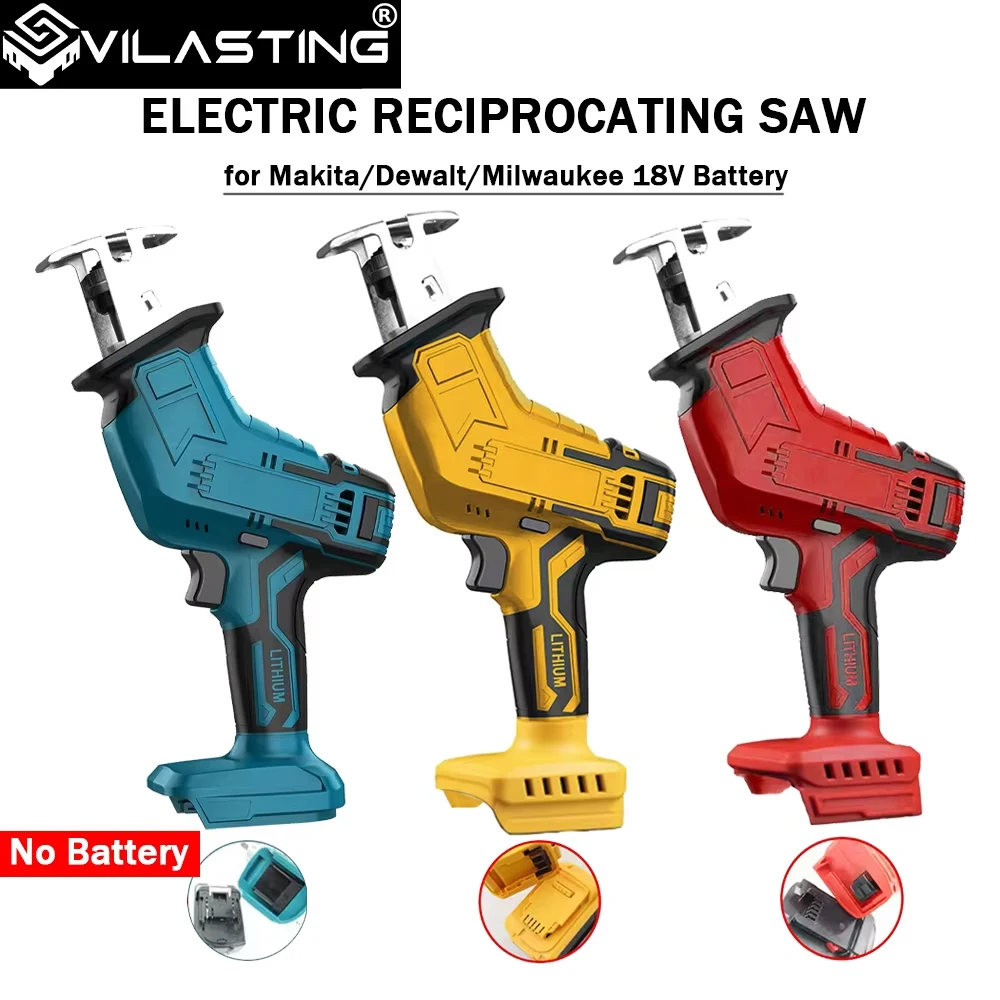 VILASTING-Sierra eléctrica alternante, cuchillo de caballo, sierra de corte pequeña de mano para exteriores para Makita/Dewalt/Milwaukee, Pin de batería de 18V