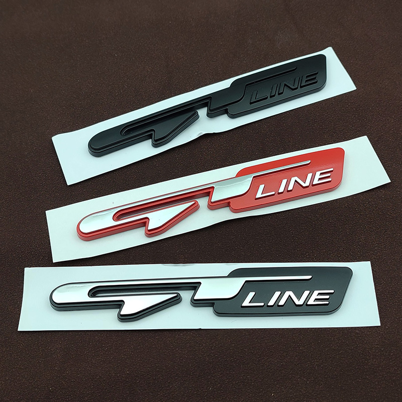 3D ABS Logo GT Line Emblem Car Fender Badge Decals For Forte Ceed Cerato K3 K5 Proceed Sportage GT Line Sticker Accessories