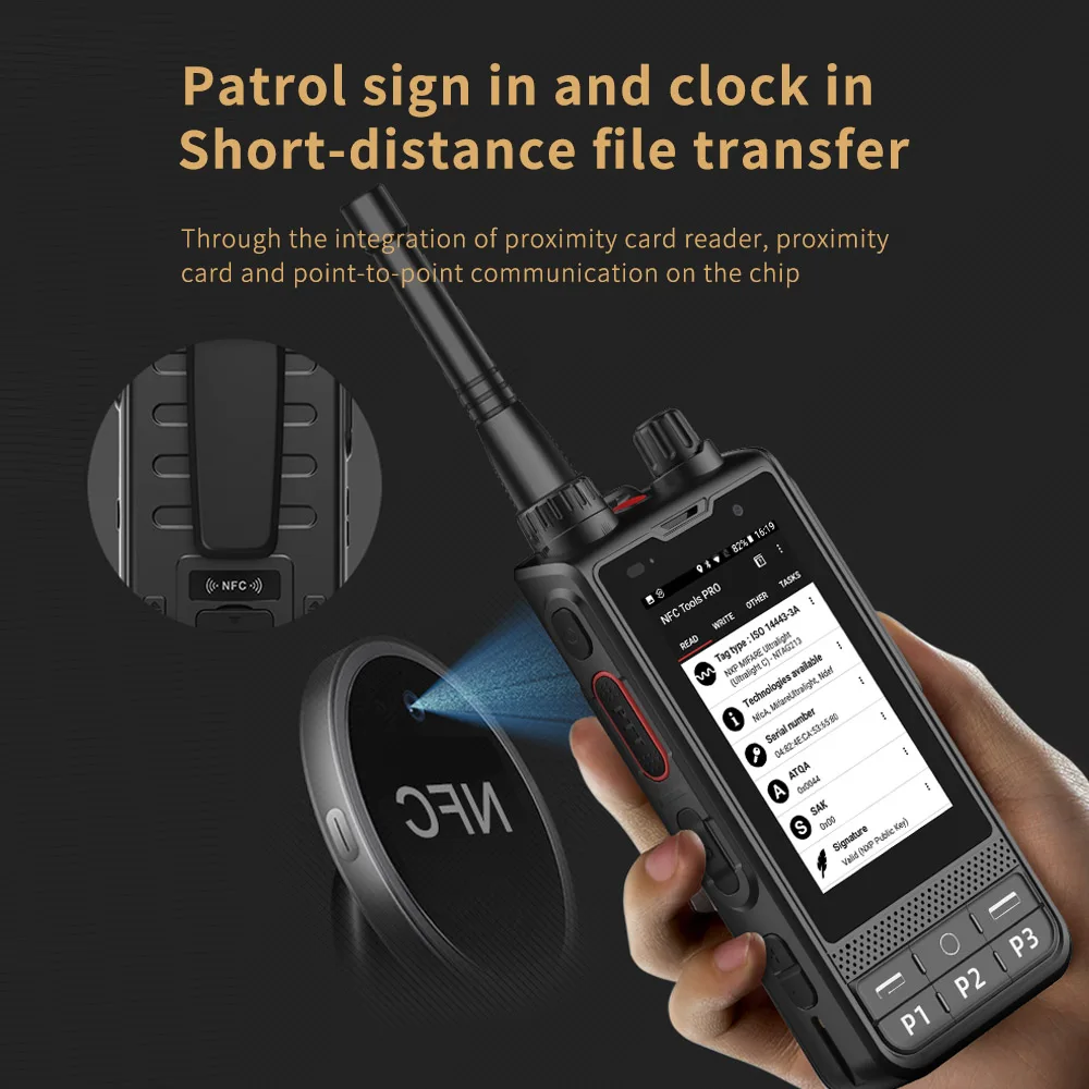 ANYSECU W6 PLUS UHF 4G POC рация Android 10 LTE/WCDMA/GSM GPS NFC IP68 радио с камерой ночного видения ZELLO RealPTT