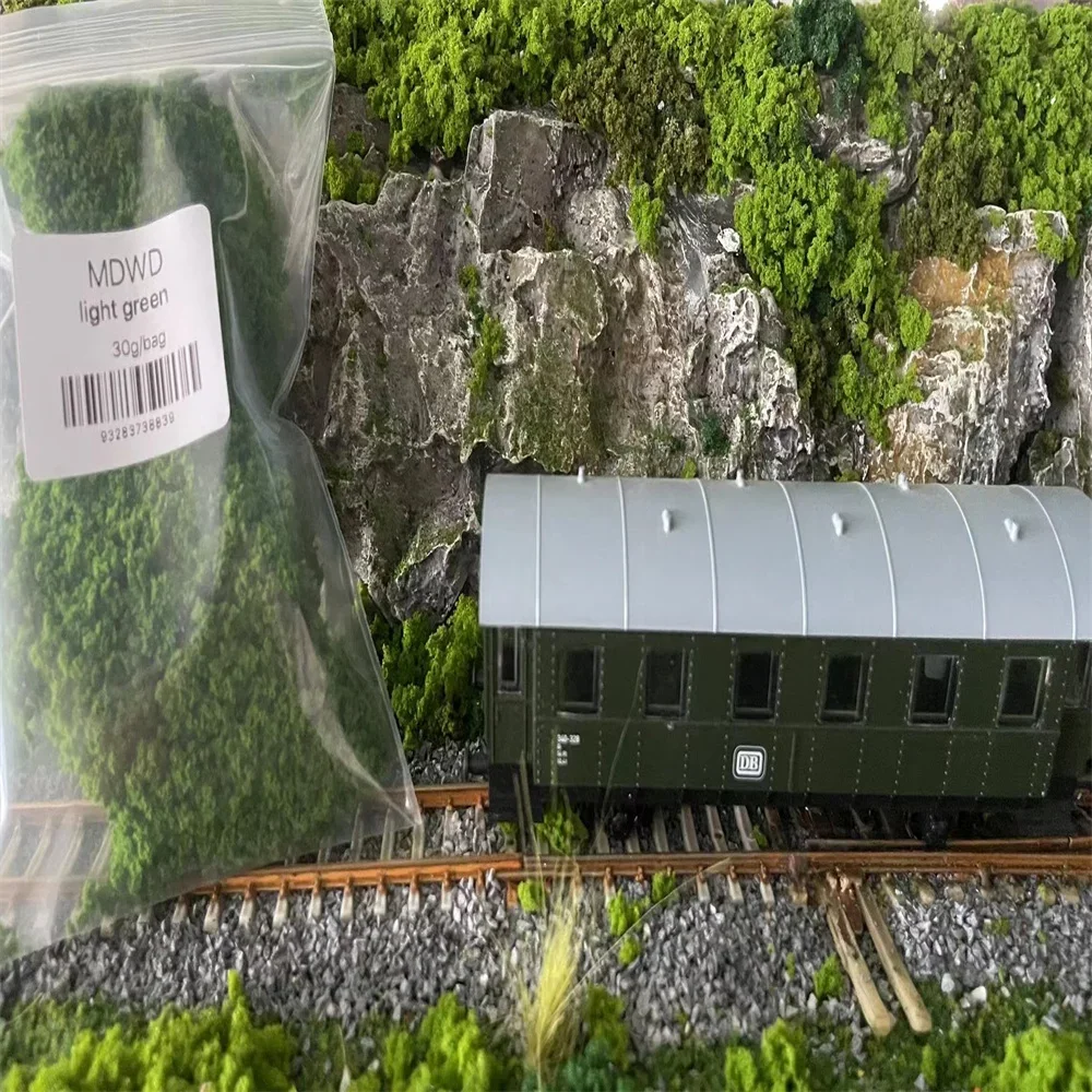 30 グラムマイクロ低木ブッシュ凝集スポンジモデル材料鉄道列車ツリーパウダー軍事プラットフォームレイアウトミニチュアシーン