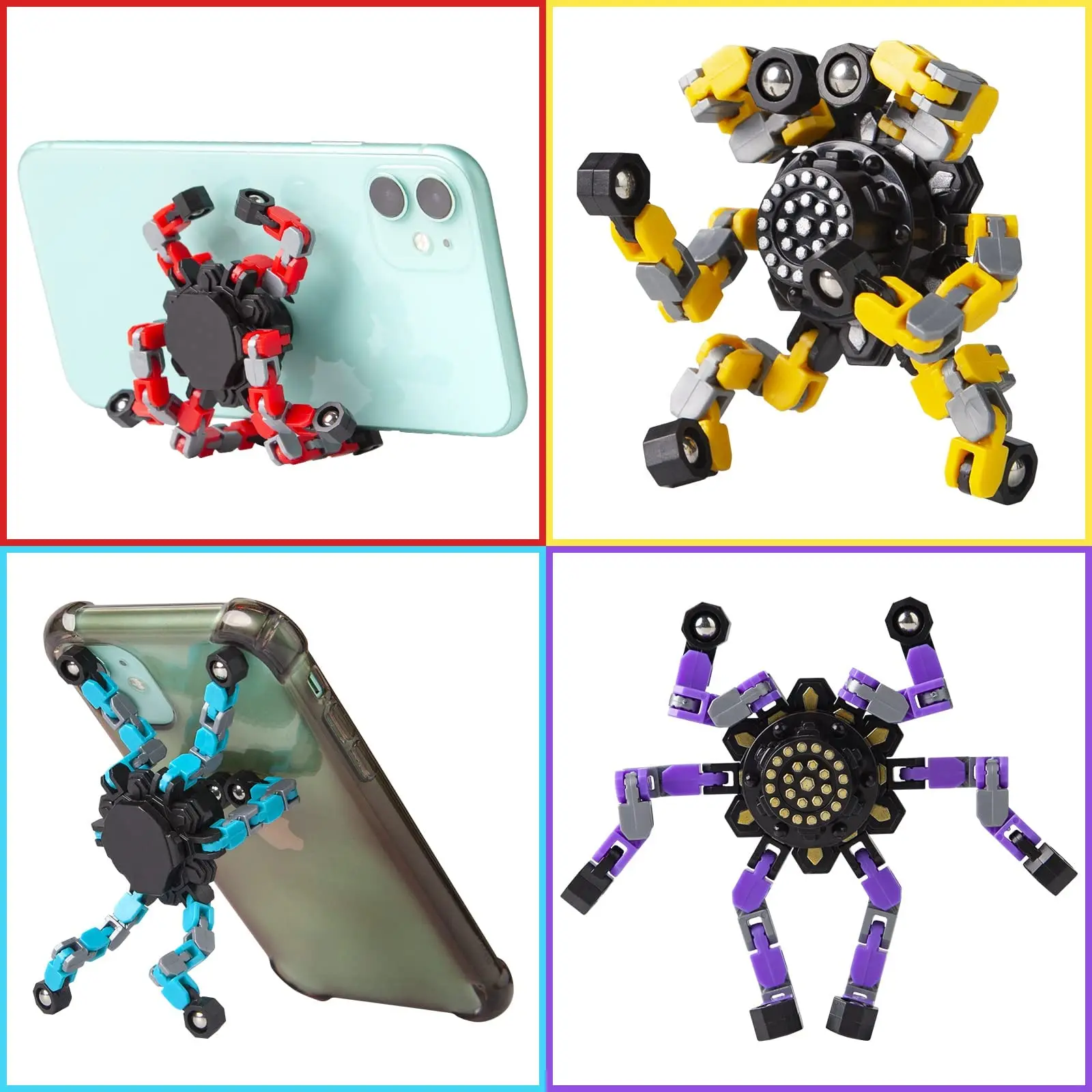 เรืองแสง Fidget Spinners ความเครียดบรรเทา Sensory ของเล่นสําหรับชายและหญิงปลายนิ้ว Gyros สําหรับ ADHD ออทิสติกสําหรับของขวัญ
