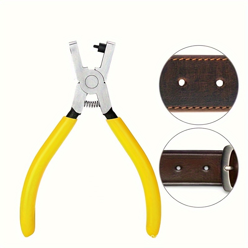 Universal 2.0mm Leather Hole Punch Plier - Effortless Belt Dog Collar Shoe Craft Project Repair Tool - Suitable for Thin Straps