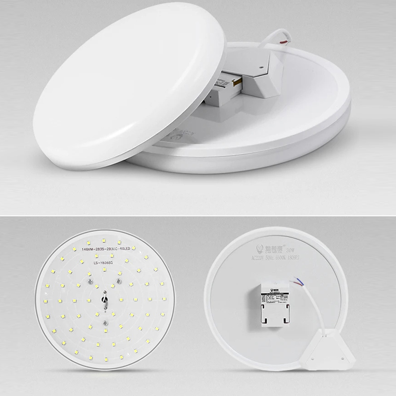 Plafonnier LED avec panneau lumineux, éclairage d'intérieur, luminaire de plafond, idéal pour une chambre à coucher, un salon ou une cuisine, 15/20/30/50W, 220V