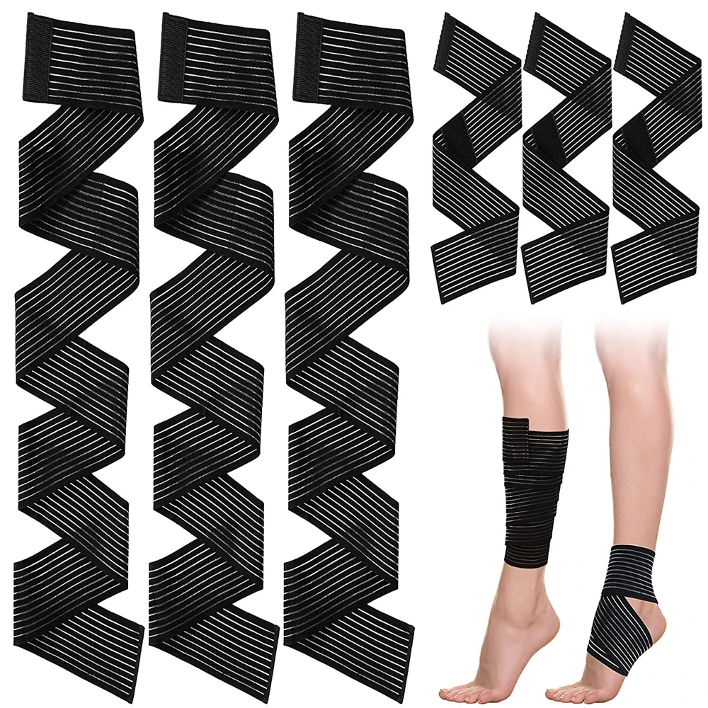 1pcs Compression Bandage Wraps for Leg,Elastic Calf Compression Sleeve Ankle Support, Adjustable for Men and Women