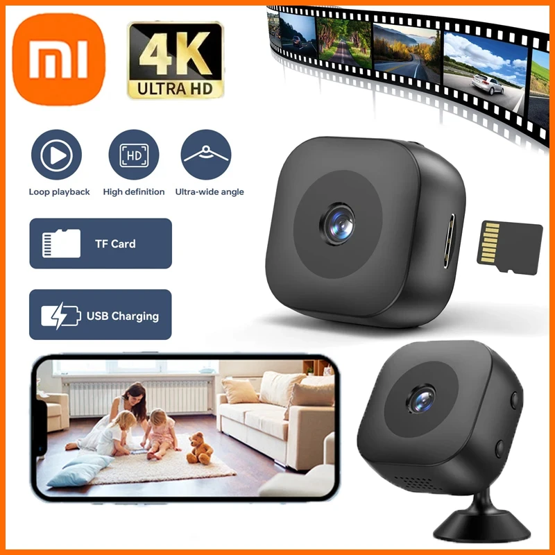 Xiaomi Mini HD 4K Camera WiFi Draadloze bewaking Beveiliging Afstandsbediening Monitor Camcorders Videobewaking Smart Home