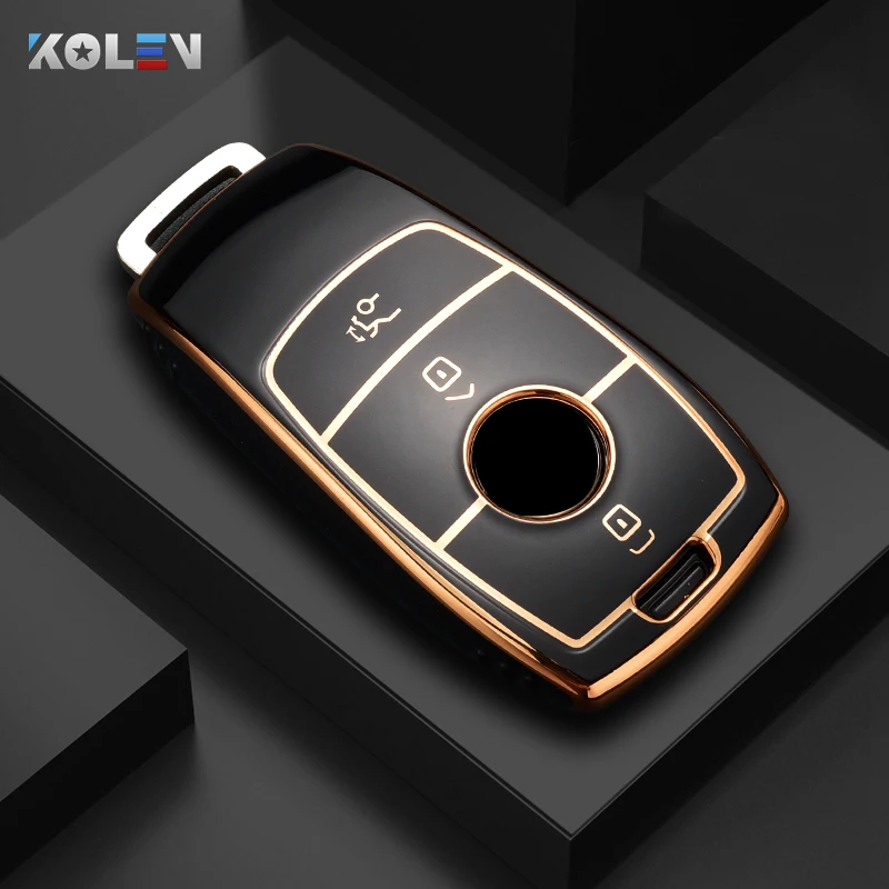 Thời Trang TPU Xe Từ Xa Chìa Khóa Bao Da Dùng Cho Xe Mercedes Benz C E S G Class GLC CLE CLA GLB GLS W177 W205 W213 W222 X167 AMG