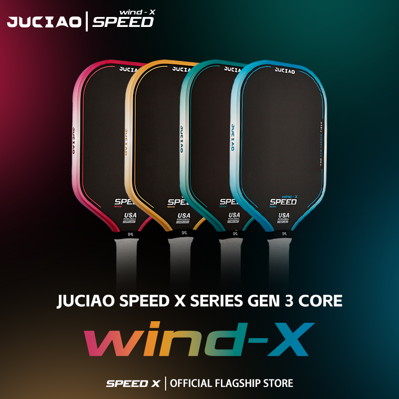 JUCiAO Gen3 Thermoformed T700 Лопатка для пиклбола из необработанного углеродного волокна для силы и вращения (16 мм)