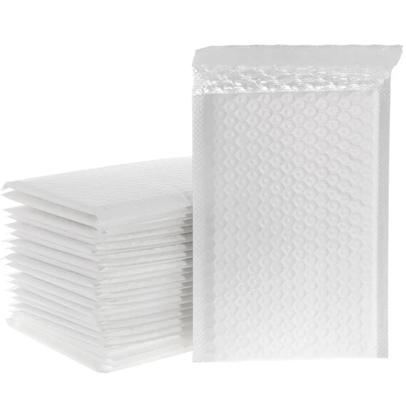 Bolha Mailers 50 Pçs/lote Sacos De Envelope De Espuma Branca Mailer Auto Seal Acolchoado Envelopes De Envio Com Bolha Mailing Bag