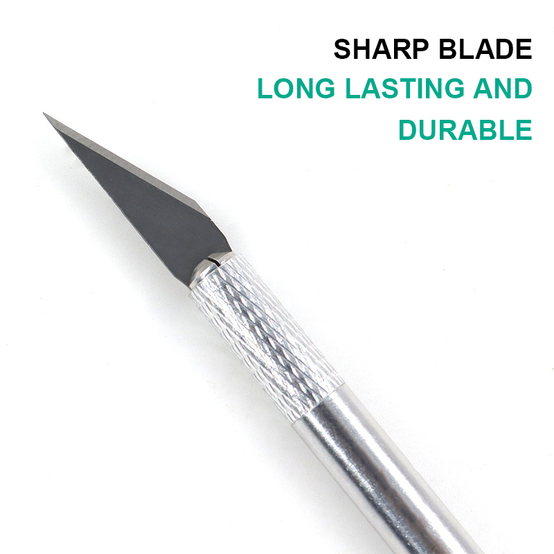 Engraving Craft Knife Non-Slip Metal Scalpel Carving Knife Craft Hobby Gold/Silver Color Utility Knife Stationery Art Supplies