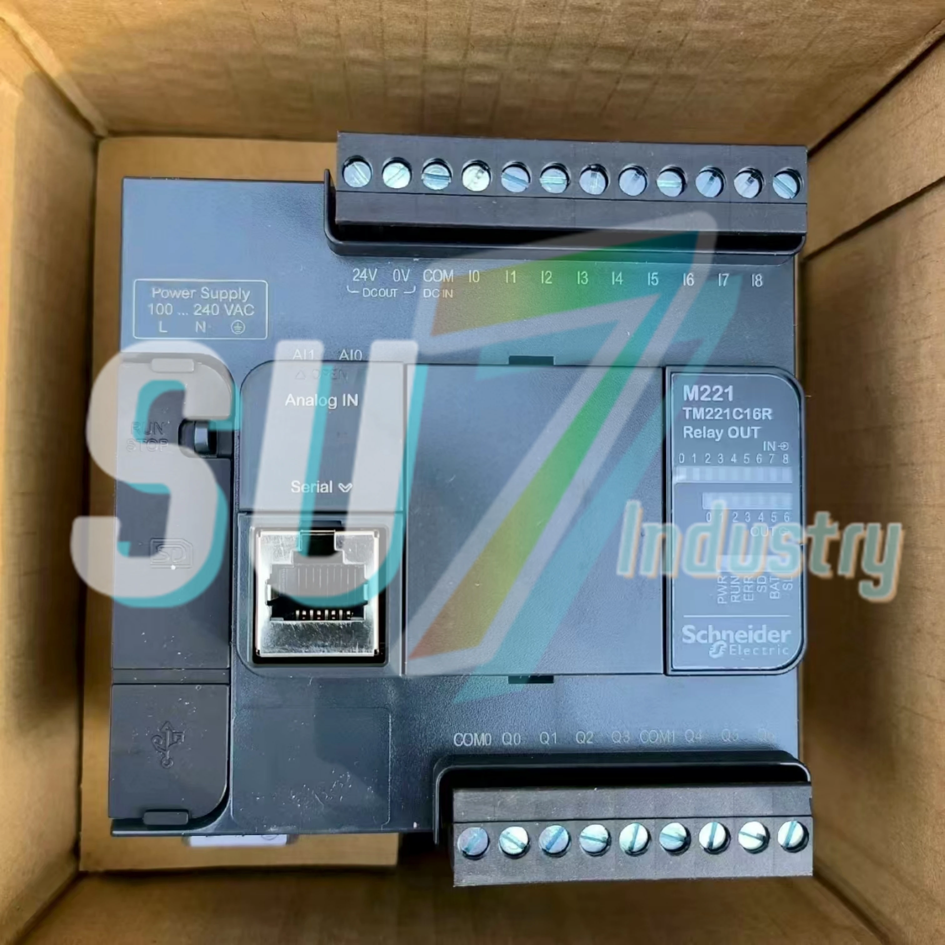 Controlador plc novo original tm221c16r tm221c16t tm221c16u tm221c24r tm221c24t tm221c24u tm221c40r