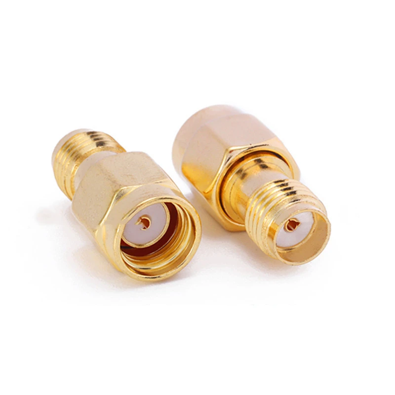2 uds SMA a SMA adaptador SMA macho hembra a macho hembra RP SMA recto 3 vías ángulo recto 90 135 grados conector RF para antena