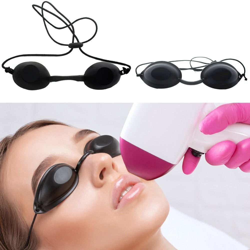 Maschera per gli occhi protettiva laser in silicone Benda protettiva morbida regolabile Cosmetologia Forniture per lettini prendisole Occhiali da spiaggia