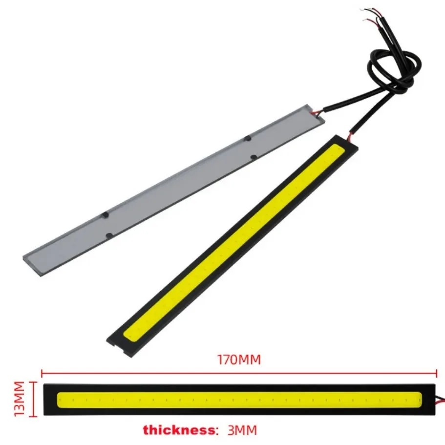 10 pieces Super Bright LED COB Fog Daytime Running Light 17cm  Waterproof 12V 6500K Car Light Auto Interior Styling Bar Lamp