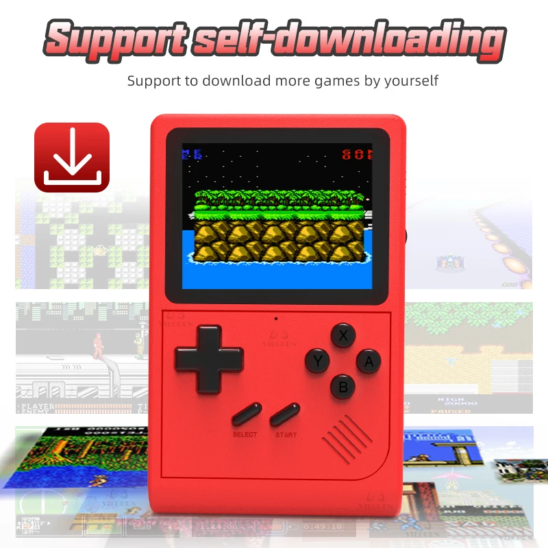 Reproductor de juegos portátil GB300, pantalla de 3,0 pulgadas, consola de videojuegos para TV, salida AV, consola de juegos Retro integrada, 8G, más de 6000 juegos