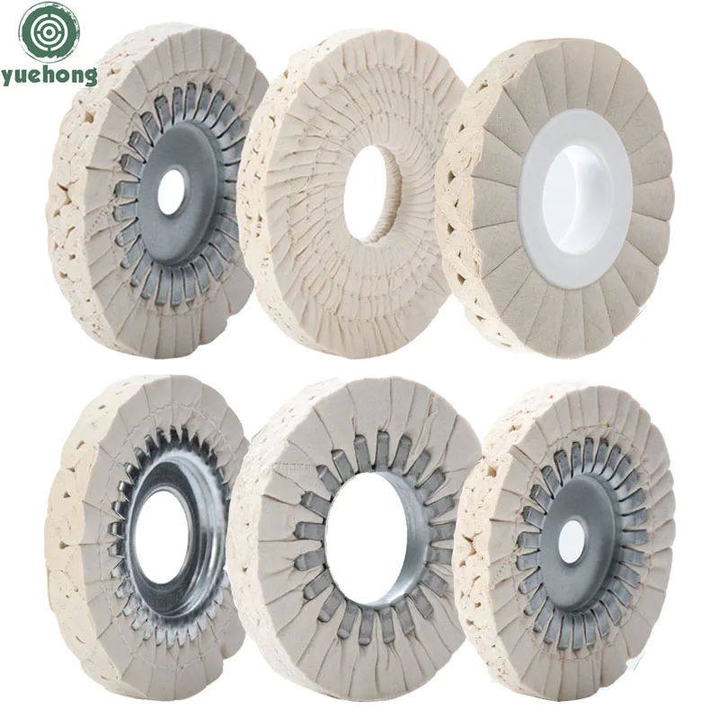 Macchina automatica per sigillare bordi Lucidatura Ruota in tessuto bianco di cotone Accessori per macchine per la lavorazione del legno Ruota per lucidatura