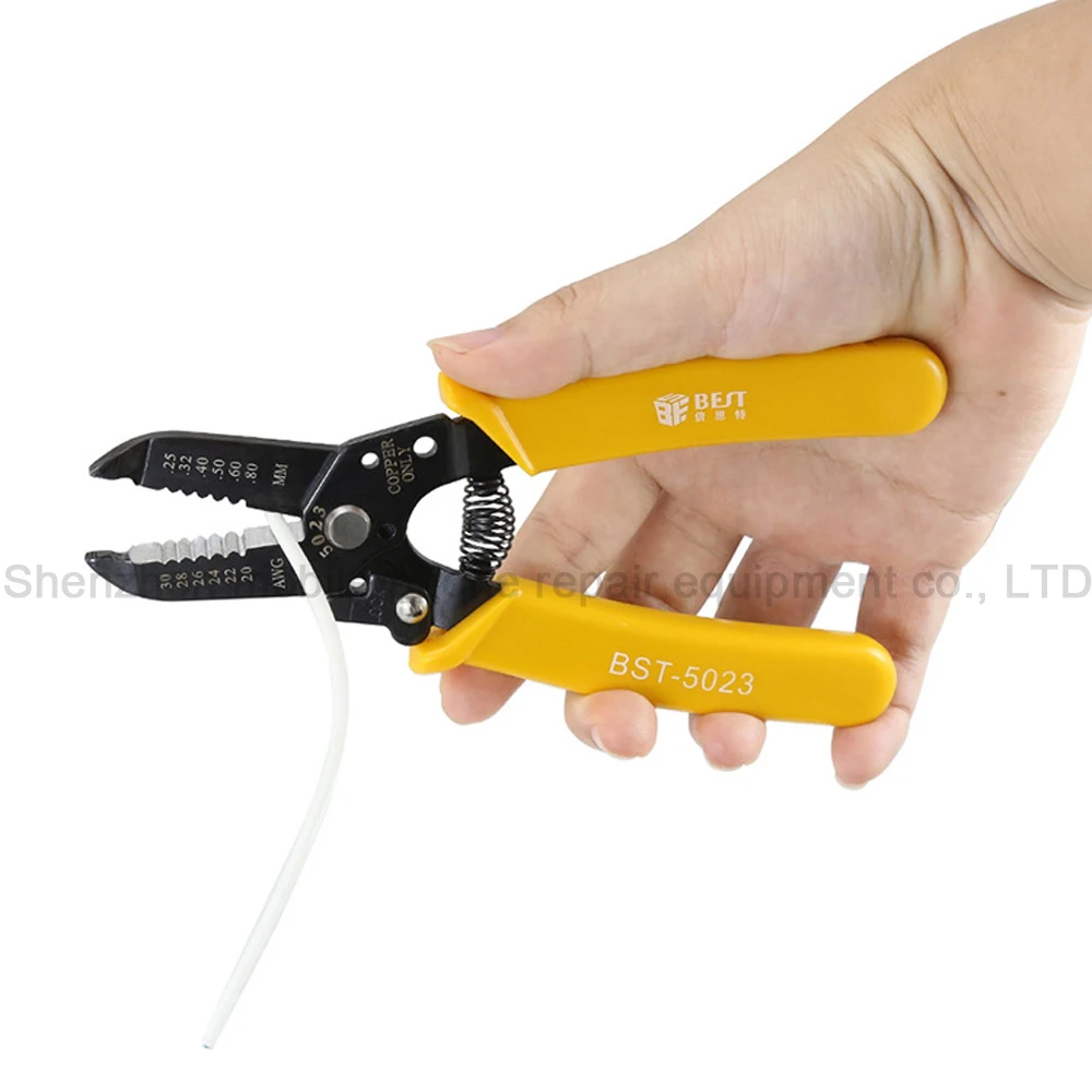BST-5023 Đa Chức Năng Chính Xác Sợi Cáp Dây Vũ Nữ Thoát Y 20-30 AWG Cáp Đồng Cứng Thép Dây Vũ Nữ Thoát Y Plier công cụ