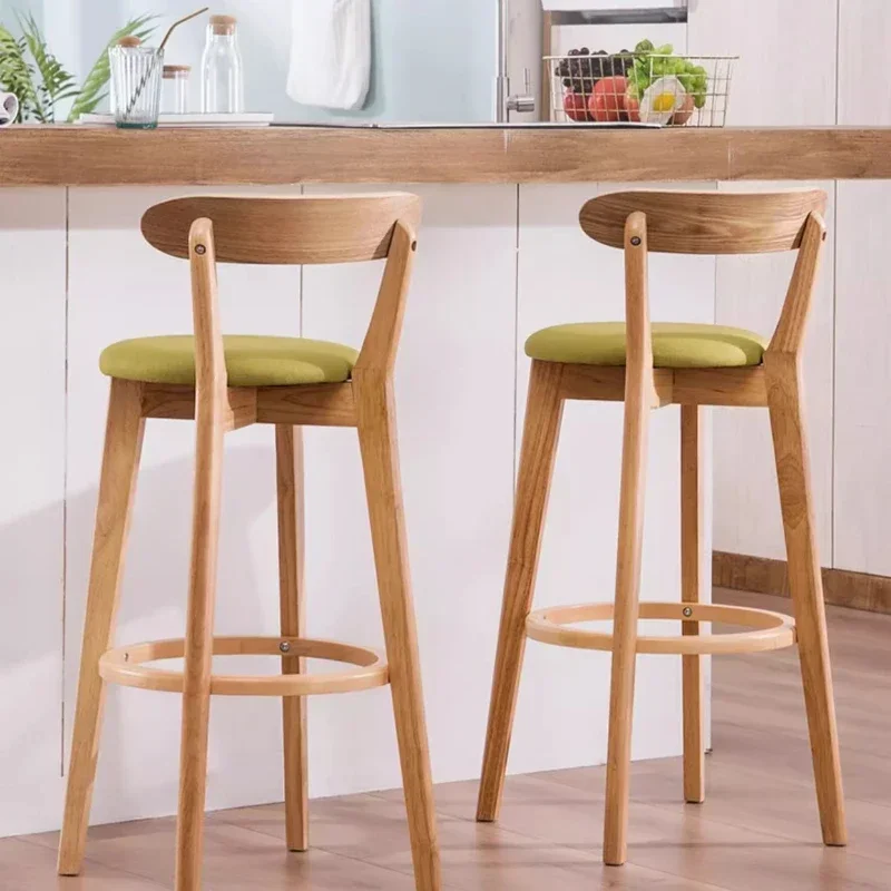 ไม้เก้าอี้บาร์ห้องรับประทานอาหารที่ทันสมัยสํานักงานสตูลหรูหรา Chaises สําหรับ Nordic ตกแต่งภายในหรูหราไม้สตูลรับประทานอาหาร