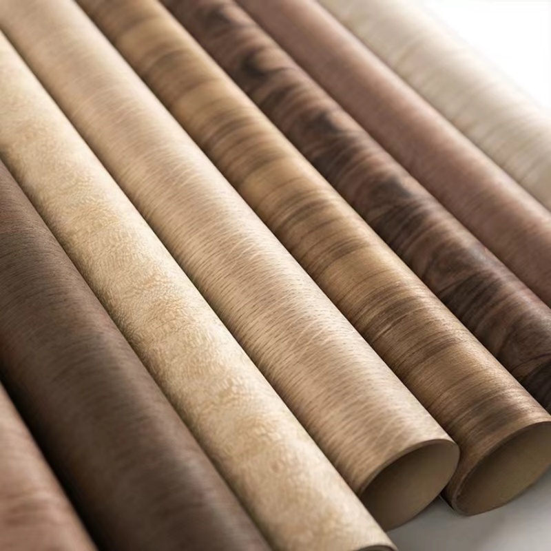 Chapa para muebles, panel de pared y chapa de madera, chapa de madera, nogal negro, ceniza, roble blanco, flor, madera de pera, teca tailandesa, ancho: 580mm T0.25