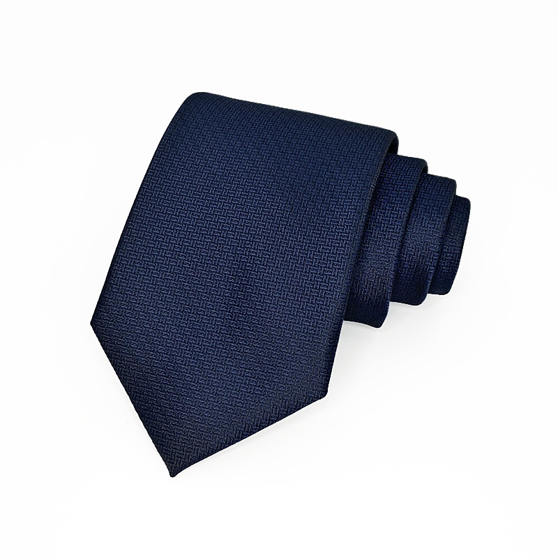 8cm Width Solid Color Dark Striped Neck Ties For Men Trendy Gentlemen Formal Brown Wine Necktie Wedding Party Suit Tuxedo Cravat