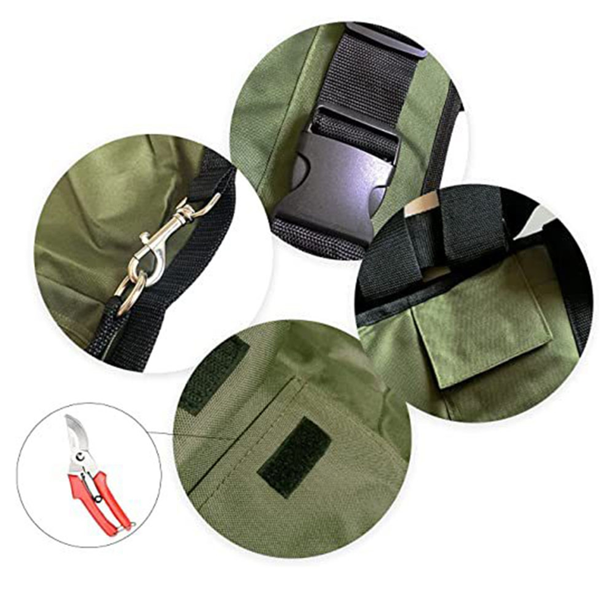 BAAU ถุงเก็บผลไม้ผ้ากันเปื้อนสวนปรับ Harvest ผ้ากันเปื้อนสวนกลางแจ้งฟาร์ม Orchard กระเป๋าเก็บ Foraging กระเป๋า