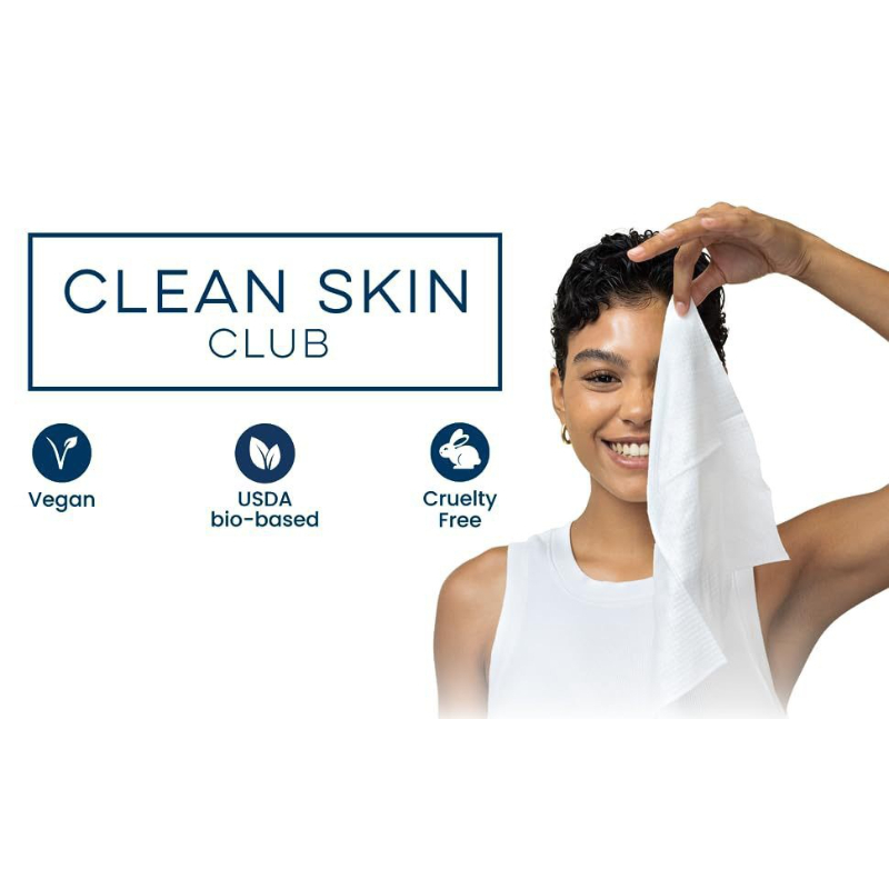 Novas toalhas limpas do clube de pele limpa Xl ™ , Toalha facial descartável, toalhetes secos removedor de maquiagem 50 folhas, 1 caixa