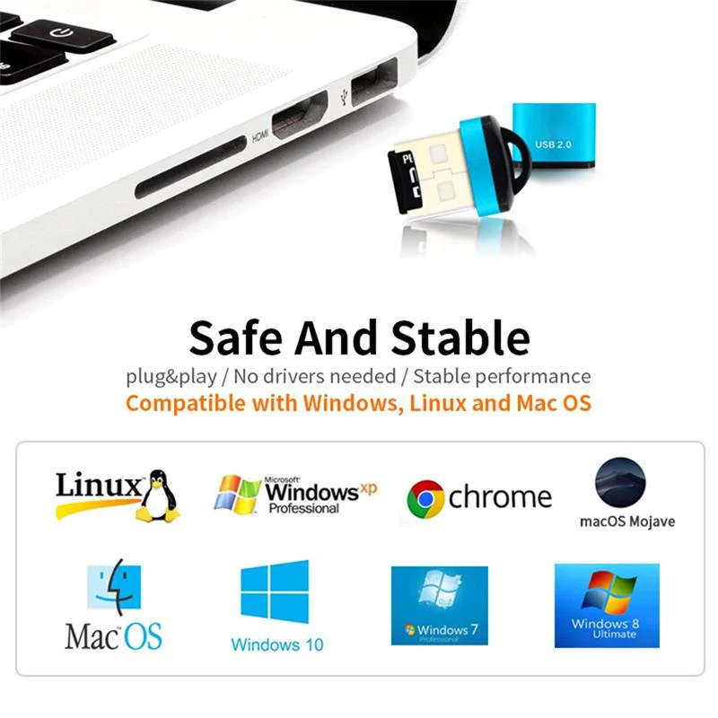 Für Micro SD TF Kartenleser USB 2,0 Mini Handy Speicher Kartenleser High Speed USB Adapter Für Laptops Computer Zubehör