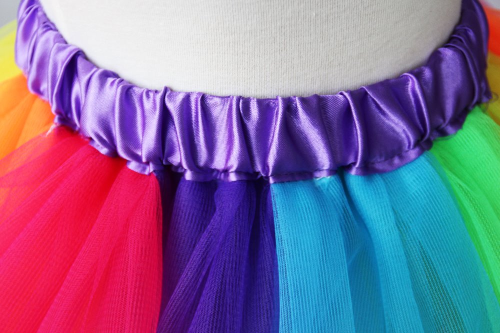 Falda de tutú colorida hecha a mano para niñas, tutú de tul de arcoíris, Pettiskirt, baile, Burbuja, Skirt2-9T