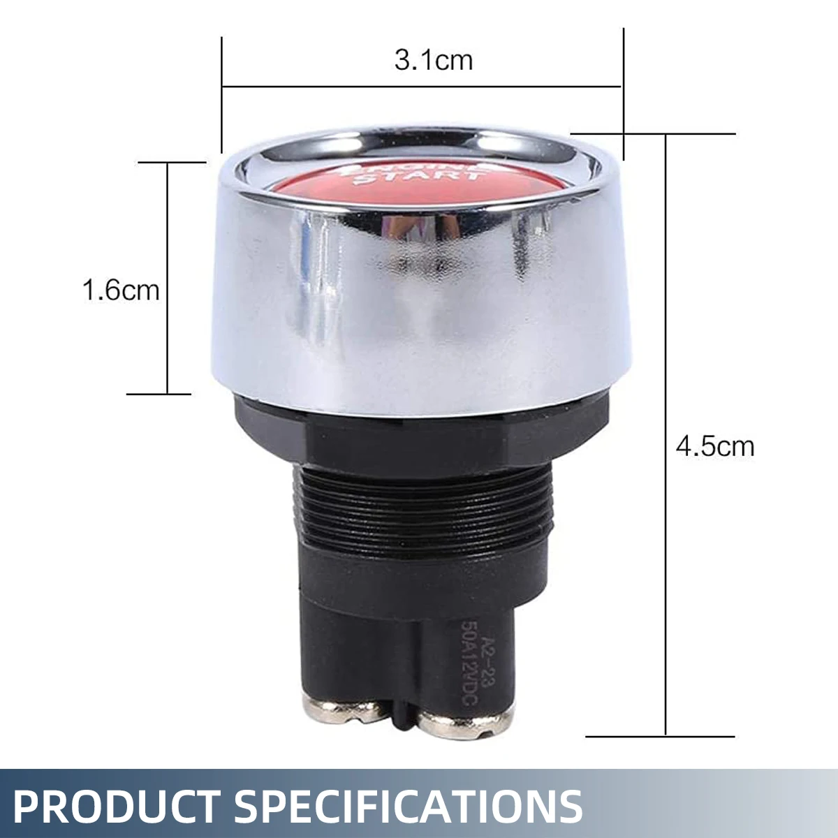 Interruptor de botón de arranque multifuncional 50A, botón de arranque de motor de vehículo, interruptor de encendido DC 12V 24V, interruptor momentáneo