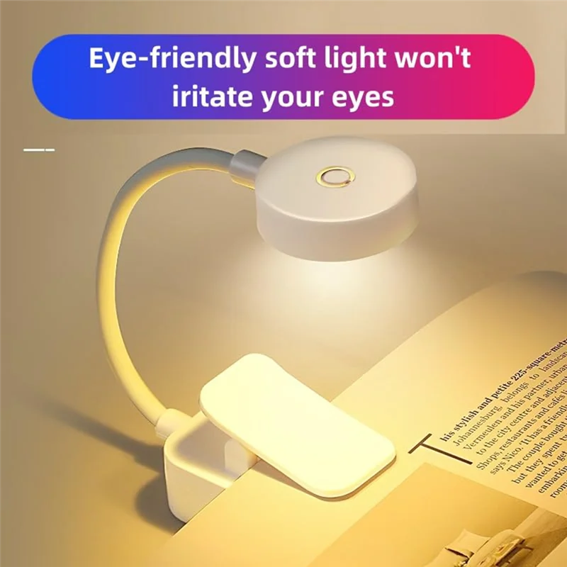 ABSS-Lights Forreading Inbed At Night Recarregável Livro Luz Clipe Onnight Reading Light Forbook