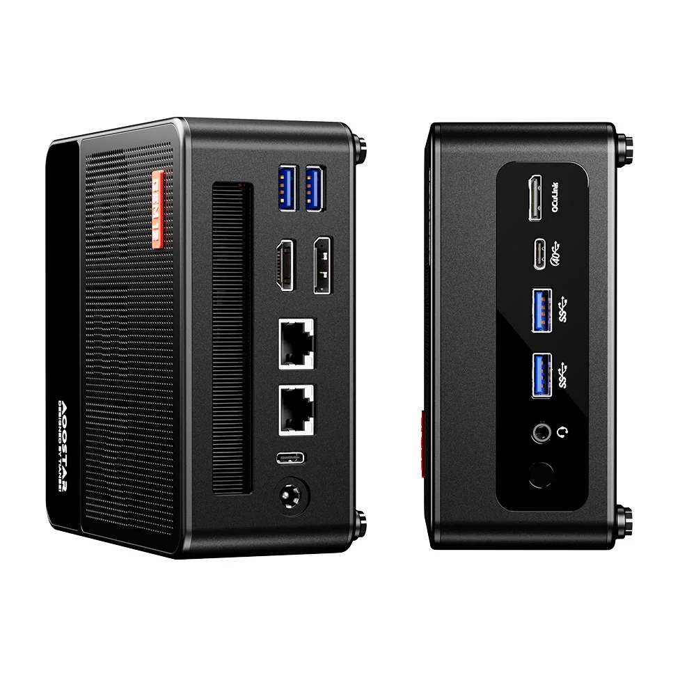 AOOSTAR GEM12 Mini-PC, AMD Ryzen 9 6900HX 8 Core bis zu 4,9 GHz, 32 GB DDR5 RAM 1 TB PCle 4.0 SSD, HDMI 2.1 + DP 1.4+ USB 4 + Typ-C
