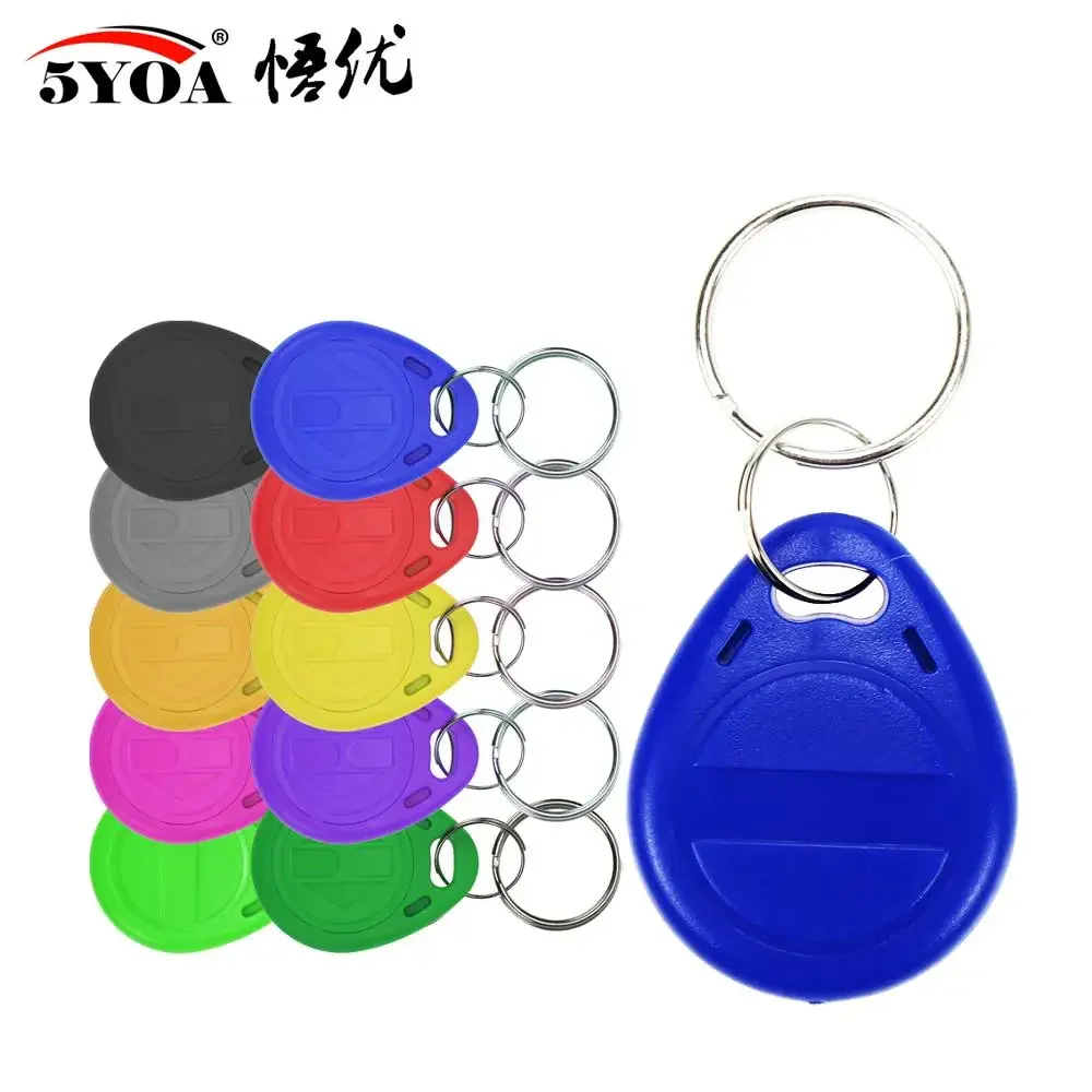 5YOA 100pcs T5577 EM4305 RFID 125khz Key Keyfobs Copy Rewritable Writable Rewrite Duplicate Proximity ID Token Ring Blank Access