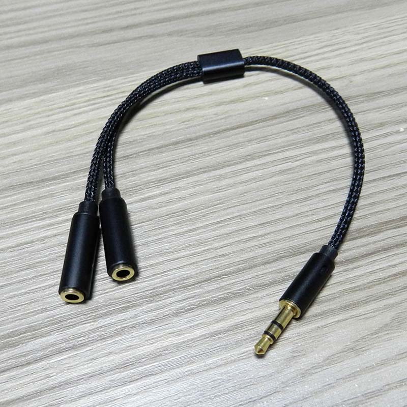 Divisor de Audio de 3,5mm Y Jack 1 macho a 2 hembra M/F adaptador de conector de auriculares estéreo de 3,5mm accesorios para auriculares