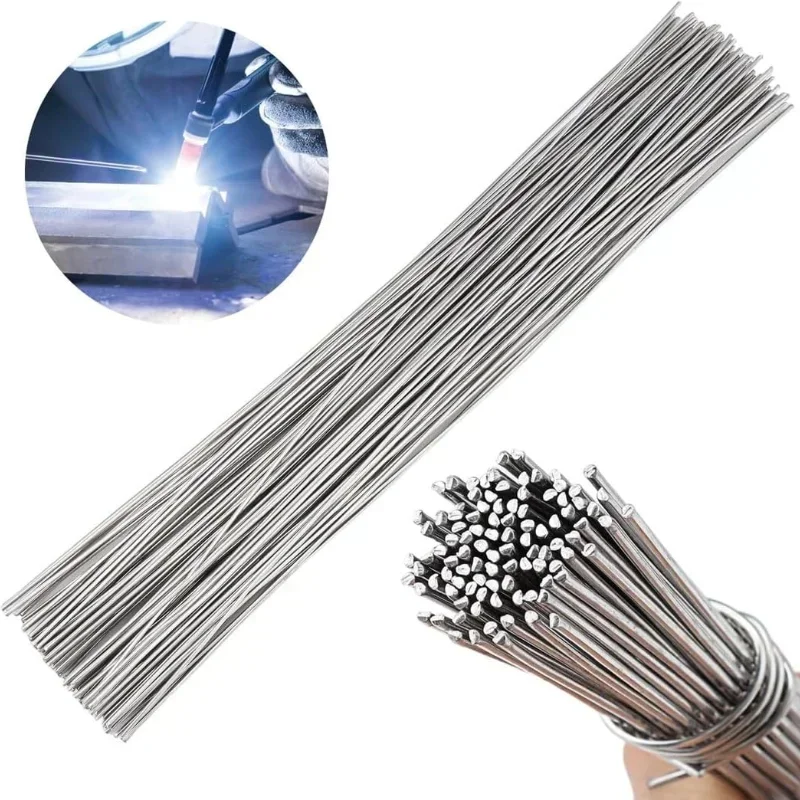 10-200 pz Bacchette per Saldatura in Alluminio Hai bisogno di Strumenti per Polvere di Saldatura Fori di Riparazione del Filo di Saldatura Argento Universale A Bassa Temperatura Facile da Fusione