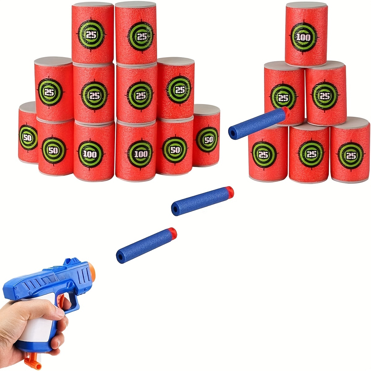 7.2cm 200 pçs para eva balas macias dardos cabeça redonda recarga esponja dardos crianças brinquedo arma balas para eva n-strike blasters