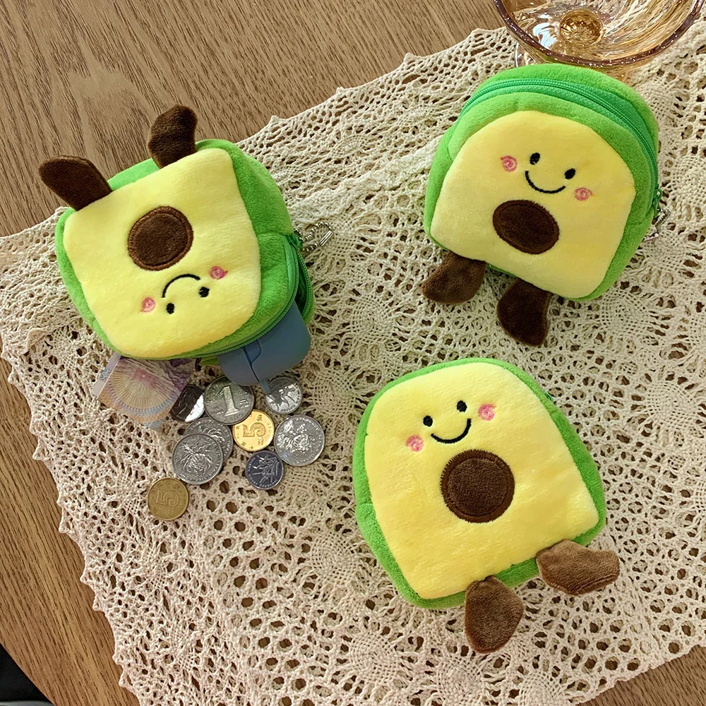 ผลไม้น่ารัก Avocado รูปเหรียญหูฟังสาย USB ลิปสติกกระเป๋าจี้ Key CHAIN ของขวัญ