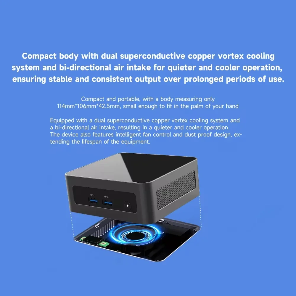 Soyo mini pc intel core i5-1340P (bis zu 4,6 ghz), s2 air mini desktop computer 16gb ddr4 1tgb m.2 nvme ssd typ c wifi 6 & bt 5,2