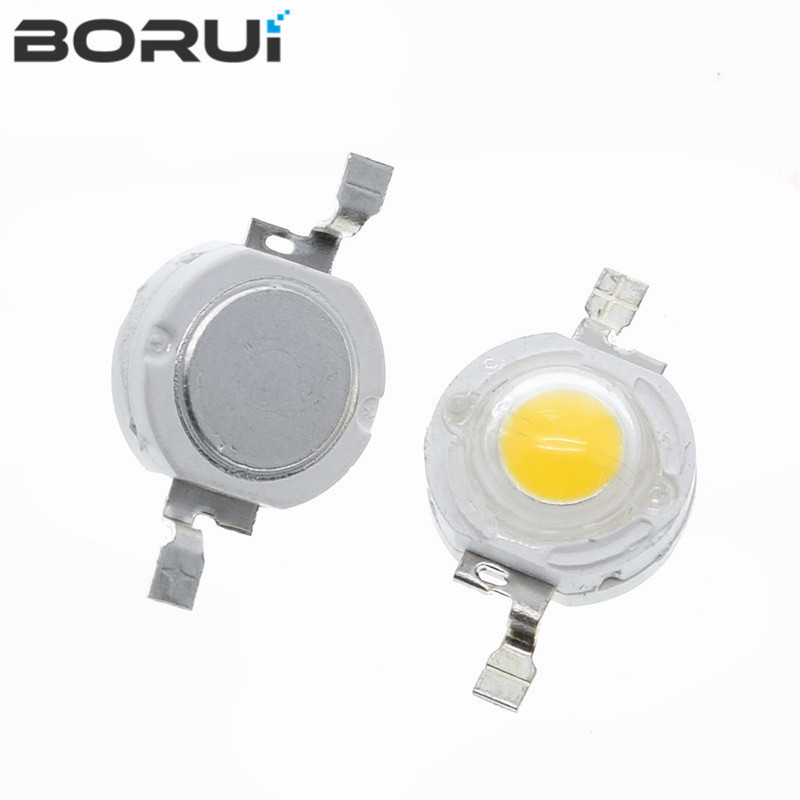 10ชิ้น/ล็อต Led 1W 3W 100-120LM หลอดไฟ LED IC SMD หลอดไฟแสงสีขาว/อุ่นสีขาว power 1W LED โคมไฟลูกปัด