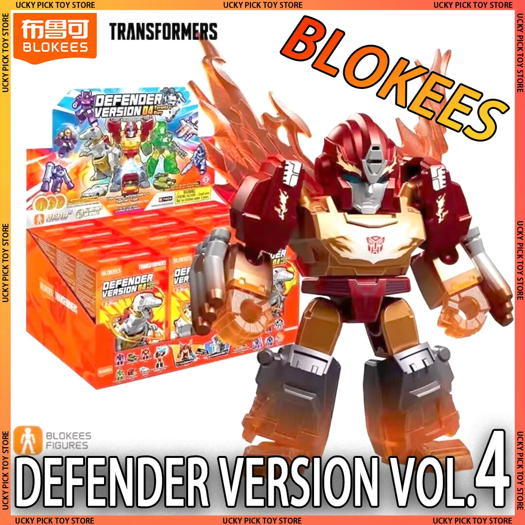 Фигурка Blokees Transformers Defender Wave 4, загадочная подарочная коробка, в комплект входит Grimlock Rodimus Prime Kid, сборная модель игрушки