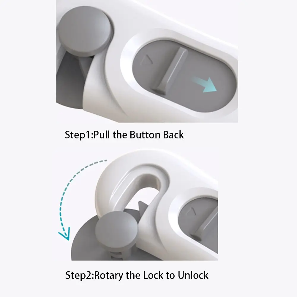 Nhà Trẻ Em An Toàn Chống Mở Micro Sóng Lò Móc Khóa Xám Cửa Khóa Protecter An Toàn Cho Bé Phụ Kiện