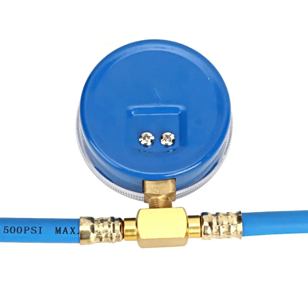 Koelmiddelvulslang R134A met meter Automotive AC-navulset Compatibel gasdrukmeetinstrument voor autoluchtreparatie