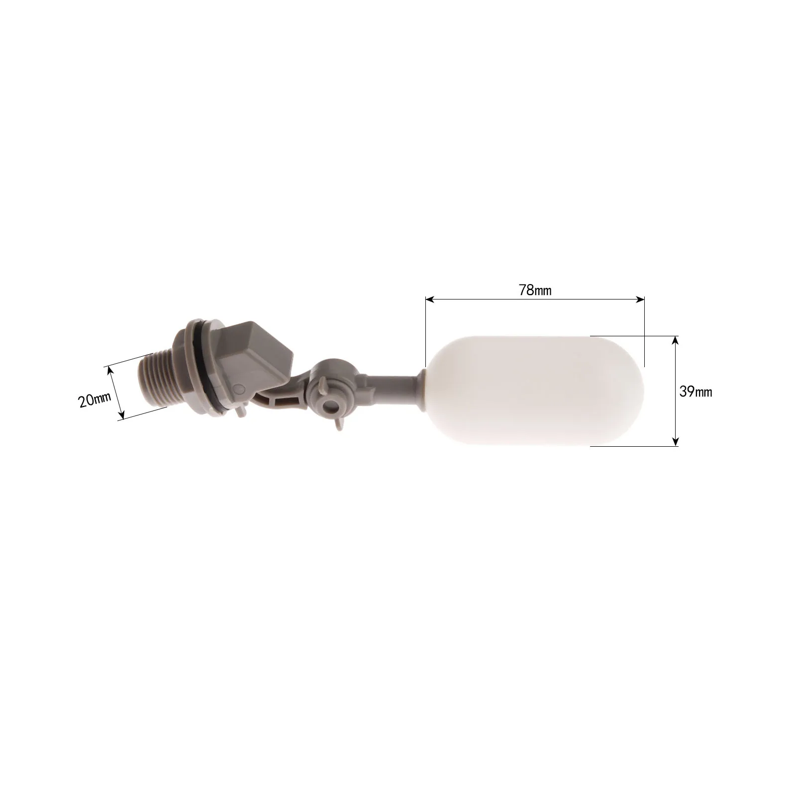 Válvula de llenado automático flotante ajustable DN15, 1/2 ", tanque de llenado automático, Control de nivel de agua, válvula de bola flotante de plástico con rosca de 1/2"
