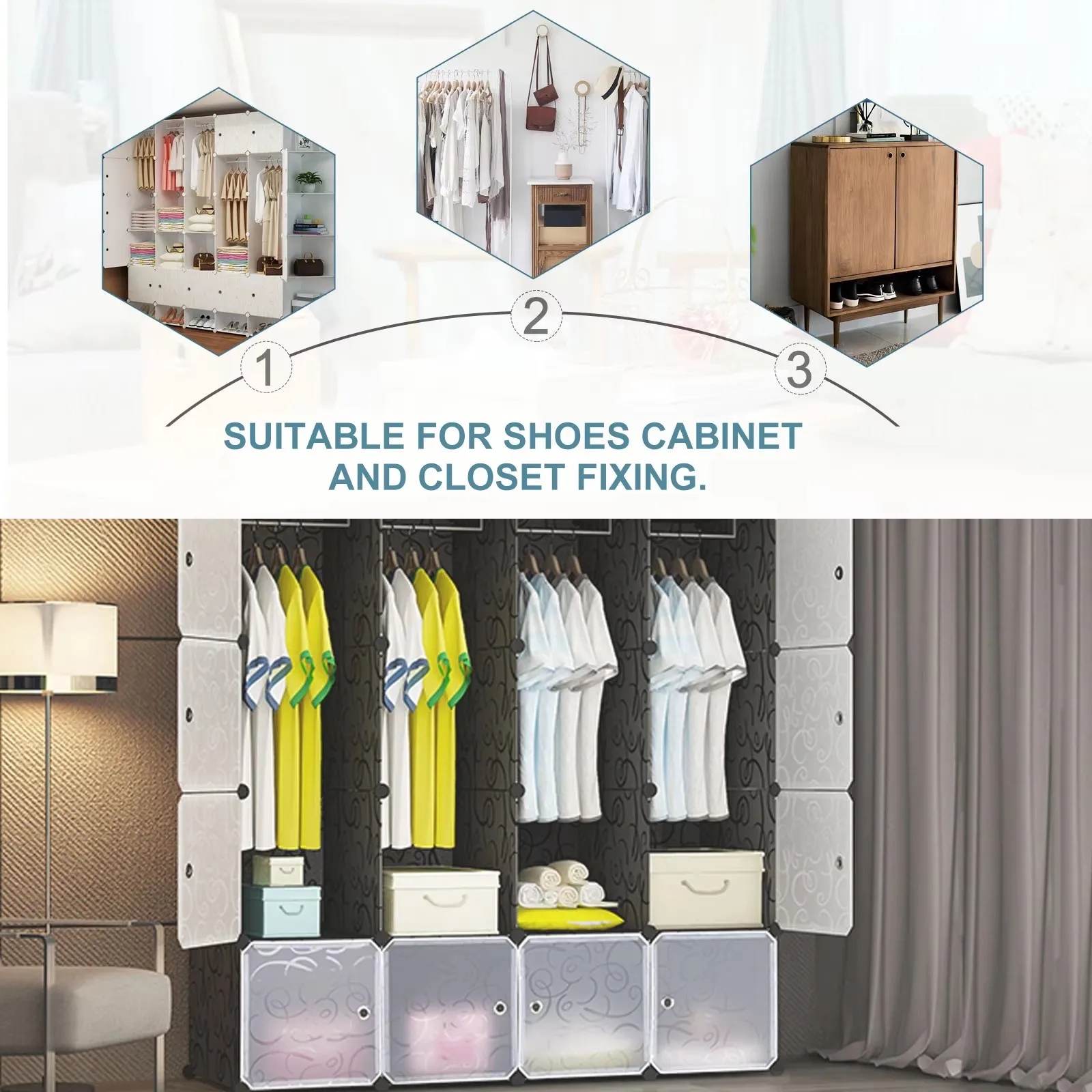 20 Pcs Wire Cube Storage Connectors for Cube Storage Shelving and Cabinet Modular Organizer Closet Clasp Buckle Clip