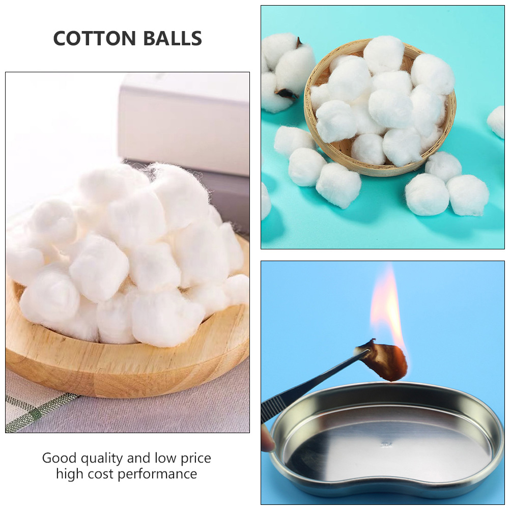 1000 Uds bolas de algodón absorbentes limpieza de tampón médico no estéril para desinfectar uso seguro esmalte de uñas en Gel herramienta de manicura