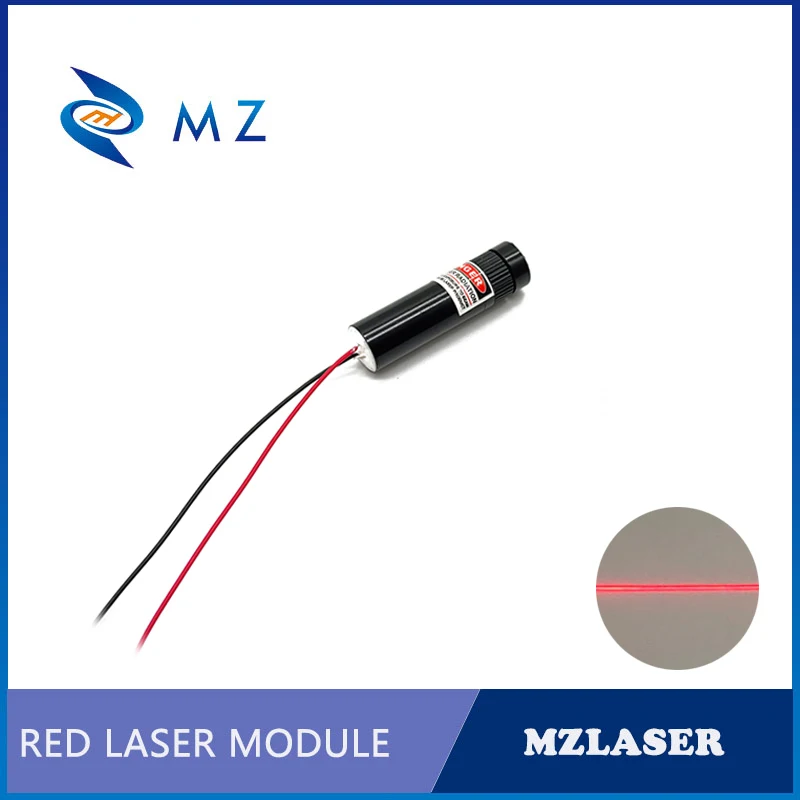 Hot Selling Compact Adjustable Focusing 635nm 1mw Lower Power Class II 3V 5V 12V 24V Red Line Laser Diode Module Industrial