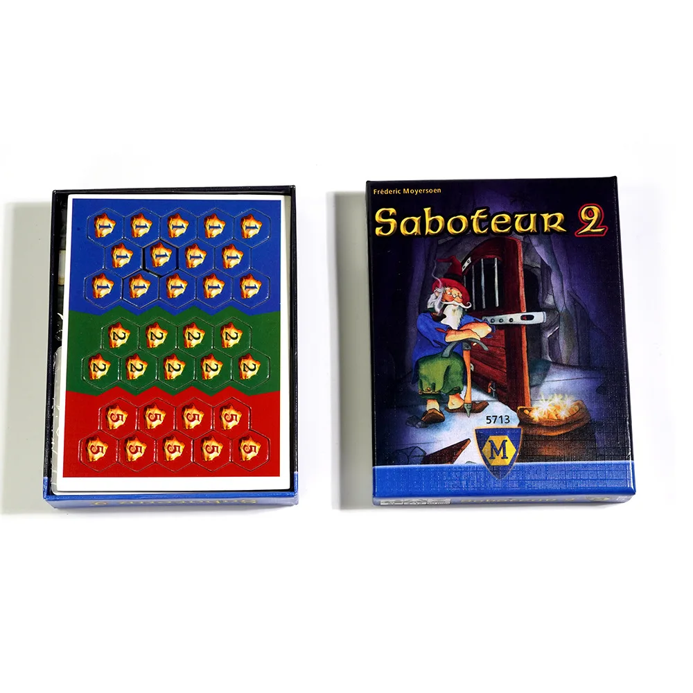 ภาษาอังกฤษ Saboteur Board การ์ดเกมตารางเกมกระดานตลกการ์ดเกมสําหรับครอบครัว Party Dwarf Gold Mine ขุด Miner Board เกม