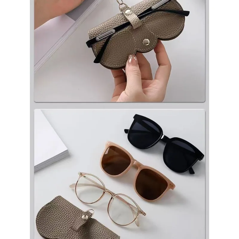 Nuova borsa per occhiali da sole Custodia per occhiali portatile Custodia protettiva per occhiali da sole Clip per occhiali carina Borsa per occhiali minimalista da donna