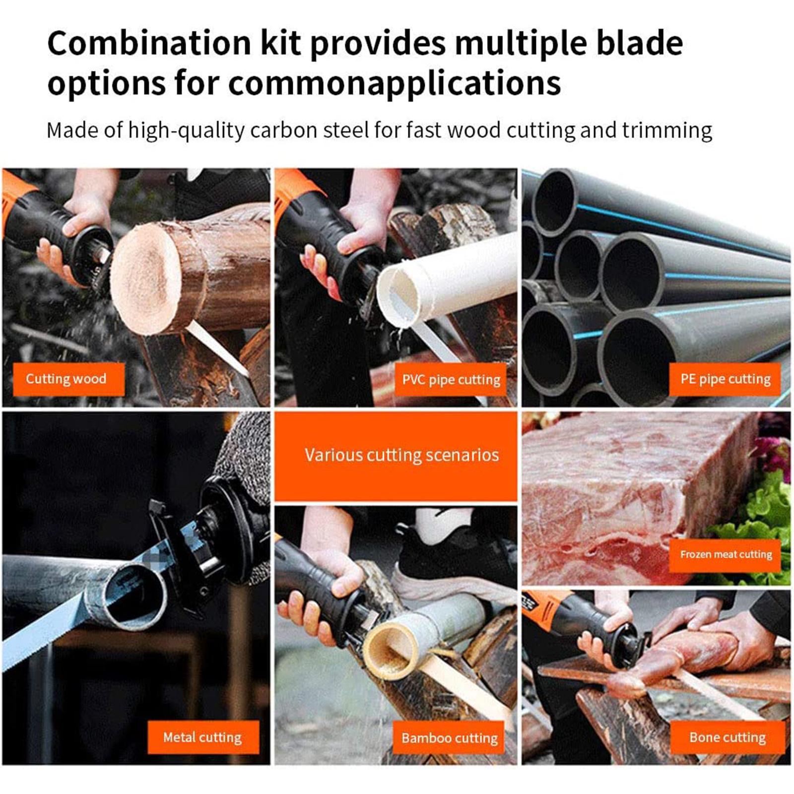 5 Chiếc T744D Chuyên NghiệP Bộ Ghép Hình Bộ Lưỡi Dài 180Mm Jig Lưỡi Cưa Lọng Cho Gỗ Kim Loại Cắt Thẳng T-lắc Chân Jig Lưỡi Cưa