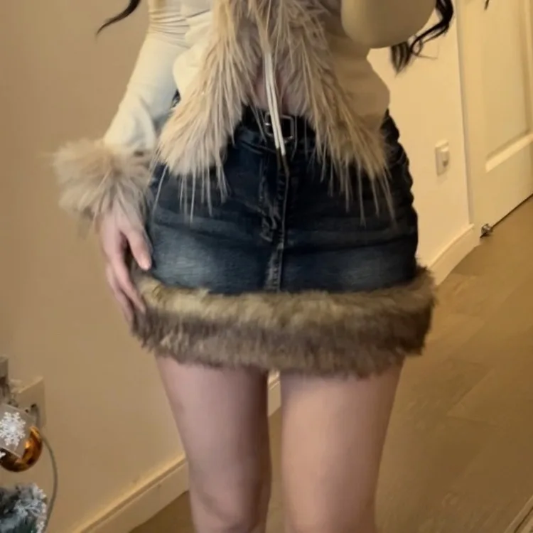 Faldas vaqueras Vintage lavadas de gran tamaño, falda acampanada Sexy de cintura alta para mujer, moda Y2k, Faldas Largas ajustadas que combinan con todo