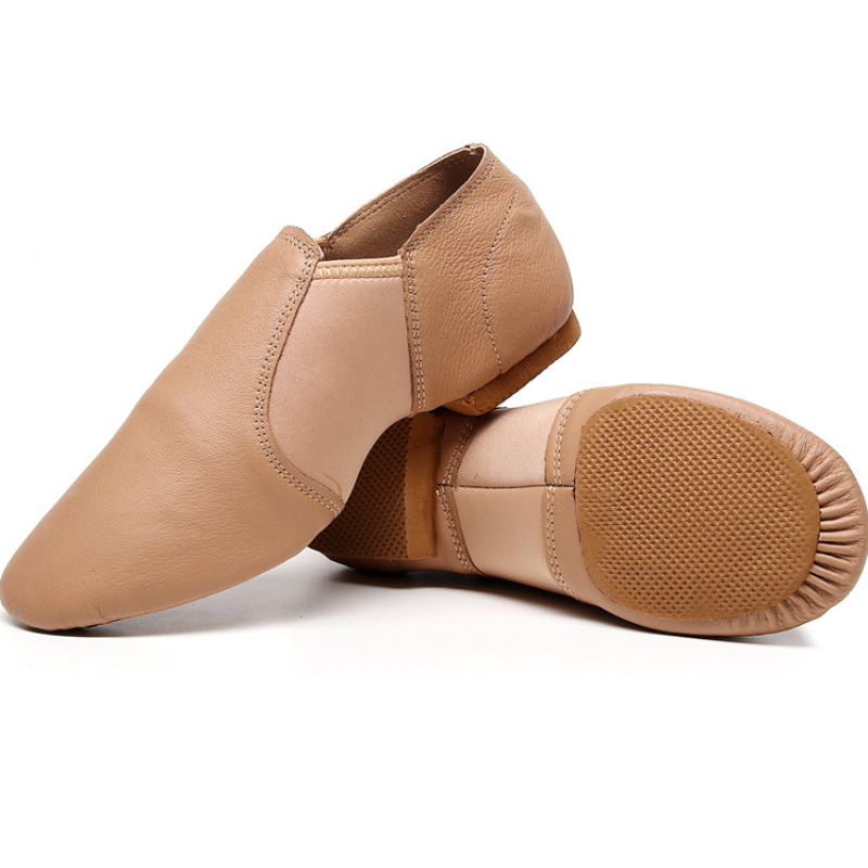 Zapatos de baile de Jazz de cuero genuino para niñas, zapatos de Jazz antideslizantes marrones y negros, zapatillas de baile para adultos, zapatos de Jazz de alta calidad