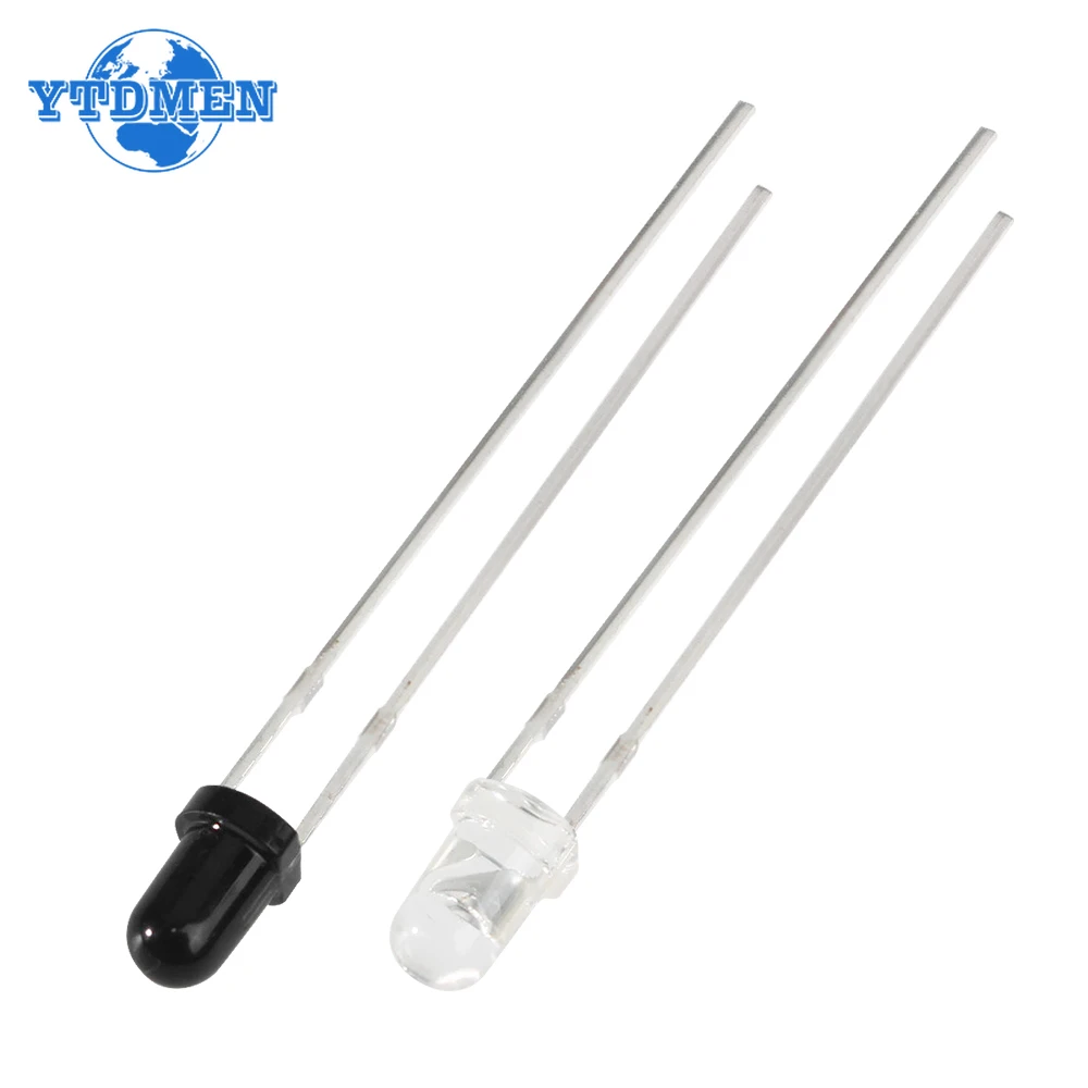 10 pares de diodos LED de 3mm, 5mm, 940nm, emisor infrarrojo y receptor IR, diodos F3 F5 para Arduino DIY